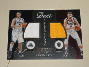 2020-21 Panini Select Duet Selections Dual Game Used Jersey #KLV Kevin Love