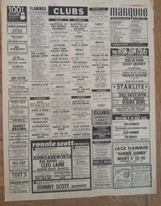 JIMI HENDRIX EXPERIENCE Bluesville Gig auf ganzer Seite Gigs 1967 UK ARTIKEL - Bild 1 von 2