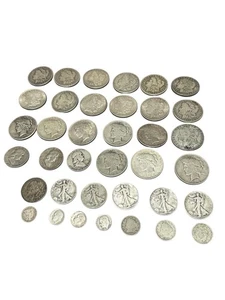 Morgan Coin Dollar Silver And Half Dollar And Dime 693 Gms Silver Coin Us  - Picture 1 of 13