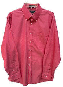 Nordstrom Oberhemd Herren 16 - 35 Trad Fit Einfarbig Rot Smartcare 100% Baumwolle Neu - Bild 1 von 10