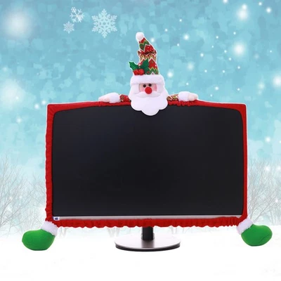  25-35 Inch Screen Desktop Computer Monitor Cover Santa Claus - Image 1 of 4