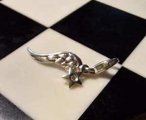 Thomas Sabo Engel Himmel Fee Flügel 🪽 kleiner Stern CZ Silber Charm Anhänger - Bild 1 von 5
