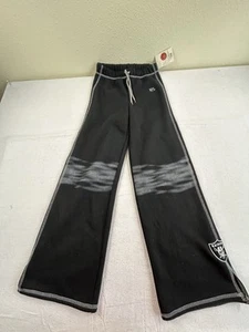 NFL Team Logo Oakland Raiders Wmns Sz Sm 7/8 Black Flair Pants Vintage New Stock - Picture 1 of 5