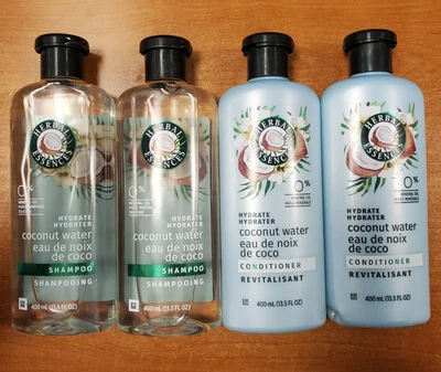 4 Pk: Herbal Essences Hydrate Coconut Water Shampoo/Conditioner 13.5oz ea E4E - Image 1 of 3