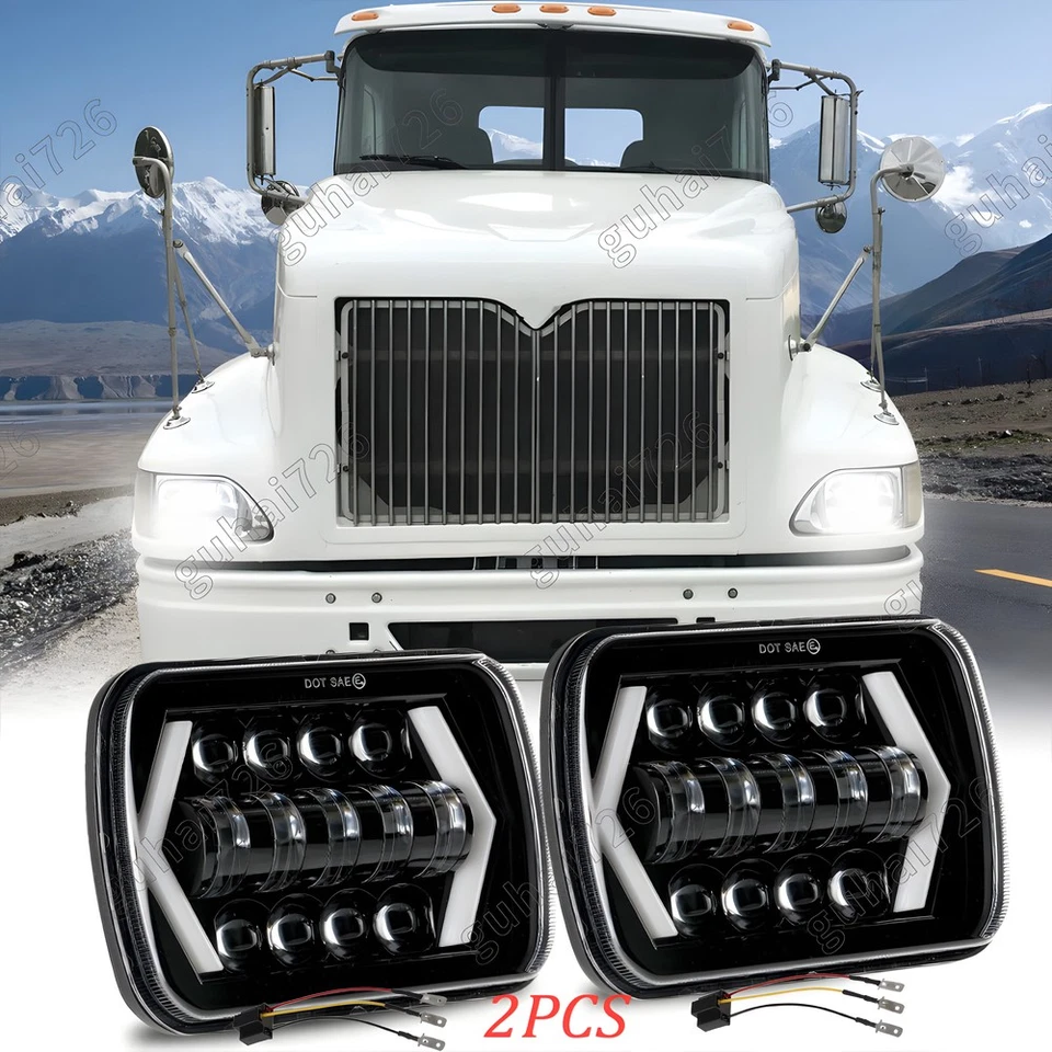2x 105W 5x7" 7x6" Faros LED para International IHC 5900i 7300 7400 9200 9400 Foto 1 de 4