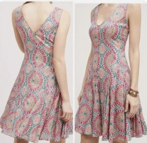 Anthropologie HD in Paris South Island Summer Medallion dress Women’s Size 14 - Picture 1 of 8