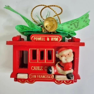 San Francisco Cable Car Ornament Red Powell and Hyde Christmas Holiday - Picture 1 of 6