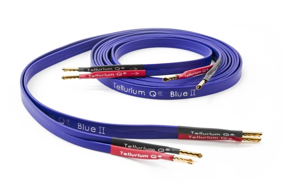 Tellurium Q Blue II terminiertes Lautsprecherkabel 2,0m Paar Banane auf Banane - Bild 1 von 1