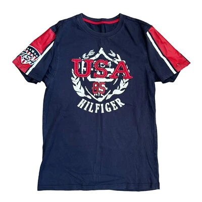 Винтажная футболка 90-х Tommy Hilfiger США 85 логотип размер маленький - Изображение 1 из 4