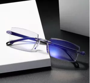 Kurzsichtige stilvolle randlose rahmenlose Kurzsichtigkeitsbrille - 1 bis -6 UK - Bild 1 von 7