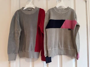 Lot Of 2 Vintage Pierre Cardin Children Unisex Sweaters Size M Velour Sweatshirt - Picture 1 of 12