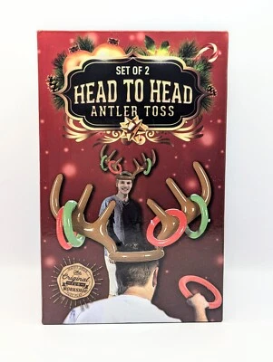 Reindeer Antler Hat Inflatable Ring Toss Game Christmas Holiday Party  Winter  - Image 1 of 2
