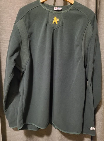 Majestic Oakland A's On Field Warm-Up Sweater 2XL Cover