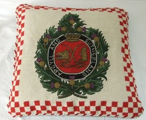 Argyll and Sutherland Highlanders Cushion Cover Needlepoint Tapestry Handmade - Picture 1 of 4