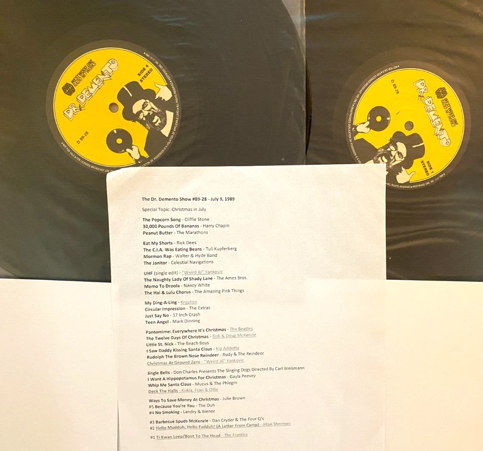 7/9/89 DR DEMENTO CHRISTMAS IN JULY: BEATLES, JULIE BROWN; KUKLA, FRAN & OLLIE - Image 1 of 1