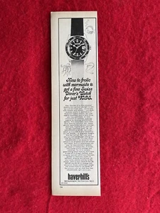 Vintage 1972 Print Ad Haverhill’s Haverdiver Watch Swiss Timepiece Ad - Bild 1 von 6