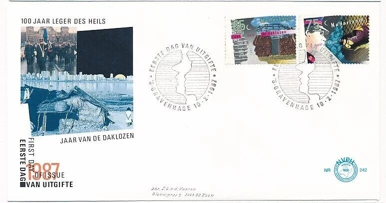 D57231 NVPH 242 Centenary Salvation Army FDC Netherlands - Image 1 of 1