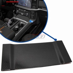 Carbon Center Console Wireless Charger Decor Cover For Ford F150 Raptor 2021-23 - Picture 1 of 9