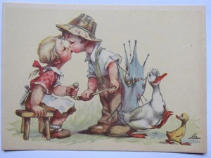 02E16 CARTE POSTALE CPSM 1950 - HUMOUR AMOURETTES D'ENFANTS ILLUSTRATEUR SA - Bild 1 von 2