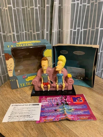 Beavis and Butt-Head Figurine MTV 90's Talking with Remote Control Rare Cover