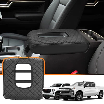 Almohadilla de cuero para GMC Sierra 1500 2500HD 2019-2024 asiento de salto consola reposabrazos Foto 1 de 4