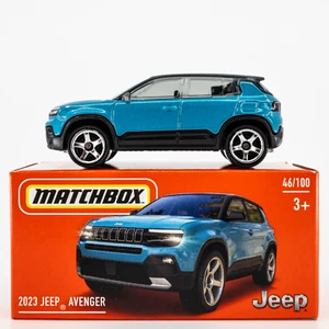 2024 Matchbox Power Grabs #46 2023 Jeep® Avenger LAKE BLUE METALLIC | FSB - Picture 1 of 1