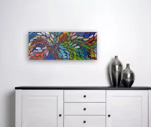 Pintura Original CAROLINE NUMINA 130 x 58 cm - Pinturas Aussie Arte Aborigen - Imagen 1 de 7