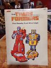 Vintage G1 Transformers Coloring Book  The Deadly Fuel Shortage Lot...