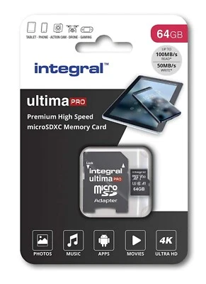 Integral Micro SD Card 128GB for Dash-Cams, Home Cams, CCTV, Body Cams, Camera - Image 1 of 4
