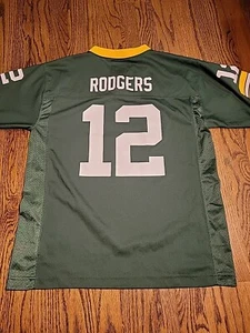 Aaron Rodgers Green Bay Packers Jersey Youth Size Large 14-16 Football Boys Kids - Picture 1 of 8