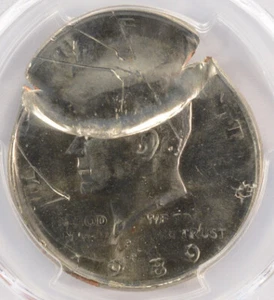 1989-P 50c Kennedy Half Double-struck Broadstruck & 20% Indent UNC Details - Picture 1 of 6