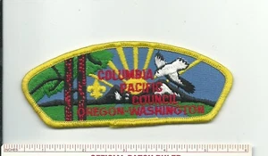 DA SCOUT BSA CSP COLUMBIA PACIFIC CNCL T8 YEL RE DBLU NT BKG PB ZUSAMMENGEFÜHRTER AUFNÄHER!!! - Bild 1 von 2
