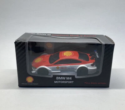 CMC Toy BMW M4 Motorsport 1/43 Shell Pullback Model Car Diecast Red White LE - Image 1 of 4