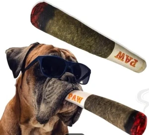 Pfote Hund Plüsch Zigarre/Chill Pille quietschend lustig Kauspielzeug kleine bis mittelgroße Hunde - Bild 1 von 16