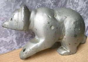 RARE Vintage Soviet USSR YAZ JAZ Bear Sculpture Emblem Emblem Hood Ornament - Picture 1 of 18
