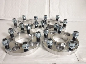 PCD Adapters Audi 5x112 to fit BMW 5x120 wheels - 2 PAIRS with studs&nuts - Picture 1 of 3