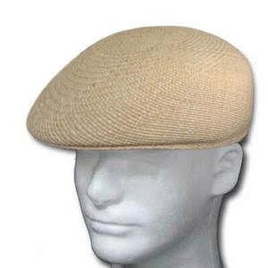 HANDWOVEN GENUINE ASCOT MONTECRISTI PANAMA HAT ECUADOR TOQUILLA STRAW FLAT CAP - Picture 1 of 11