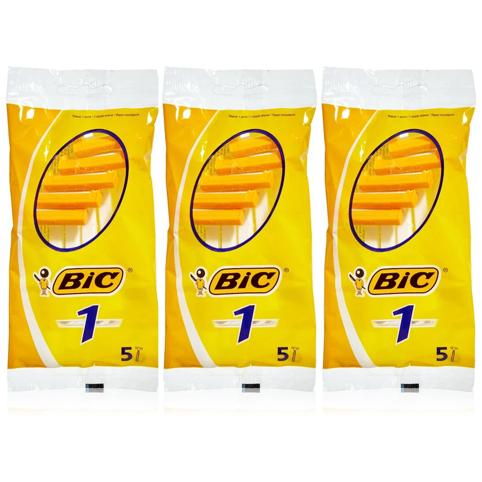 Bic Classic Disposable Razors for Normal Skin - 5 Razors Per Pack  ( Pack of 3) - Image 1 of 1