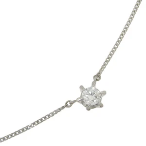 1P diamond Necklace Pt850Platinum/diamond 3.8g Women - Picture 1 of 7