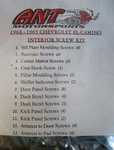 1964 CHEVROLET EL CAMINO INTERIOR SCREW KIT - Picture 1 of 1