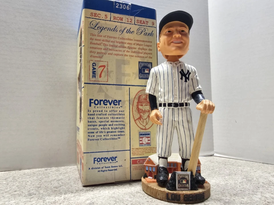 Lou Gehrig New York Yankees MLB 2003 Forever Collectibles FOCO #'d Bobblehead... Foto 1 de 4