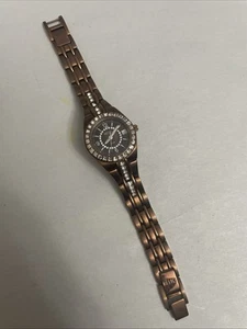 Relic women's copper tone copper & MOP dial crystal bezel qtz watch ZR11800 - Picture 1 of 12