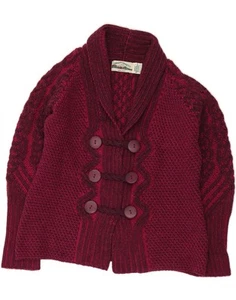 ARANCRAFTS Womens Cardigan Sweater UK 16 Large Purple Merino Wool CK04 - Picture 1 of 3