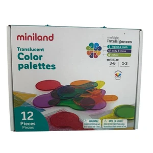 Miniland Translucent Color Palettes Educational Toys Logical & Math 12 Pieces - Picture 1 of 4