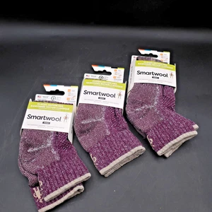 Smartwool Classic Edition Hike Socks Women's Large Ankle Purple Iris - 3 Pack - Picture 1 of 7
