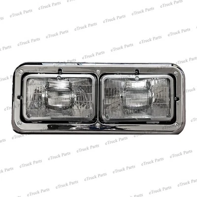 Kenworth W900 T800 T600 Passenger Side Headlight Assembly w/ Bezel - Image 1 of 4