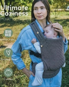 AUYEAZGO Kleinkind ergonomische Babytrage * Lordosenstütze * schwarzes Rautenmuster - Bild 1 von 11