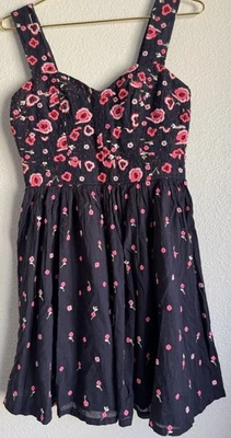 French Connection вышитый Sweetheart мини-платье цветочный богемное романтический размер: S - Изображение 1 из 4