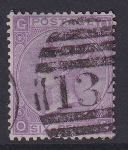 GB. QV. 106, 6d lila, Teller 6. Fein gebraucht. Katze 200£. - Bild 1 von 2