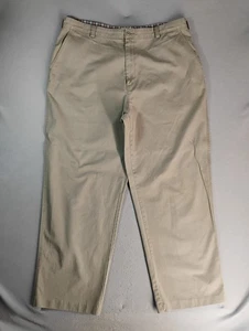 J Crew Mens Pants 40 Brown Giant Fit Cotton Flat Front Slash Pocket Solid Chino - Picture 1 of 9